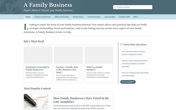 Screenshot of afamilybusiness.co.uk