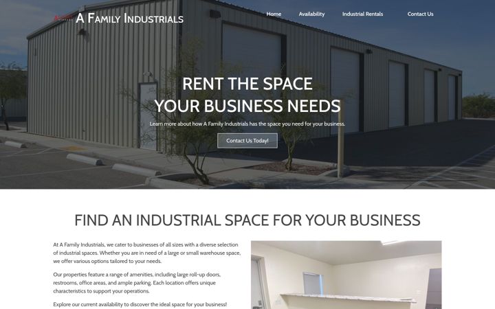 Skærmbillede af afamilyindustrials.com
