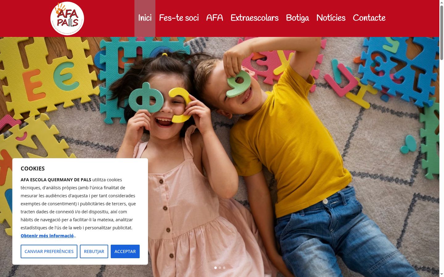Screenshot van de toestemmingsbanner zoals getoond vóór enige interactie