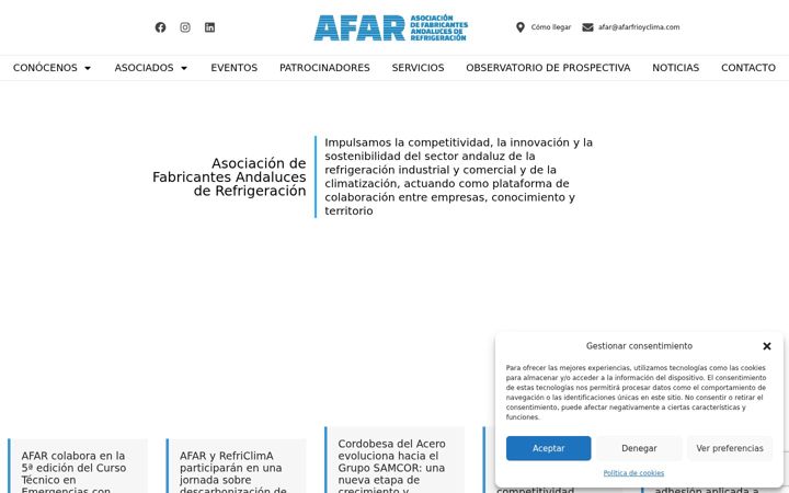 Screenshot του afarfrioyclima.com