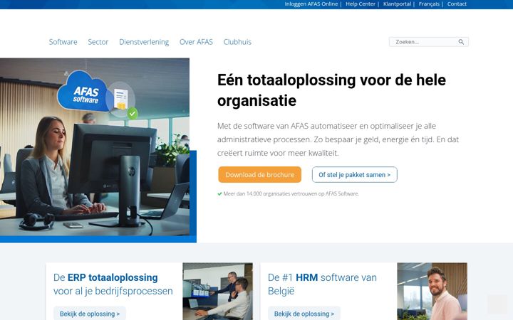Screenshot of afas.be