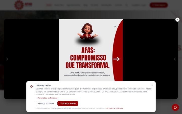 Screenshot of afas.org.br