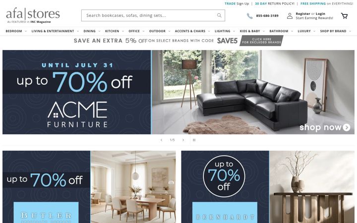Screenshot of afastores.com