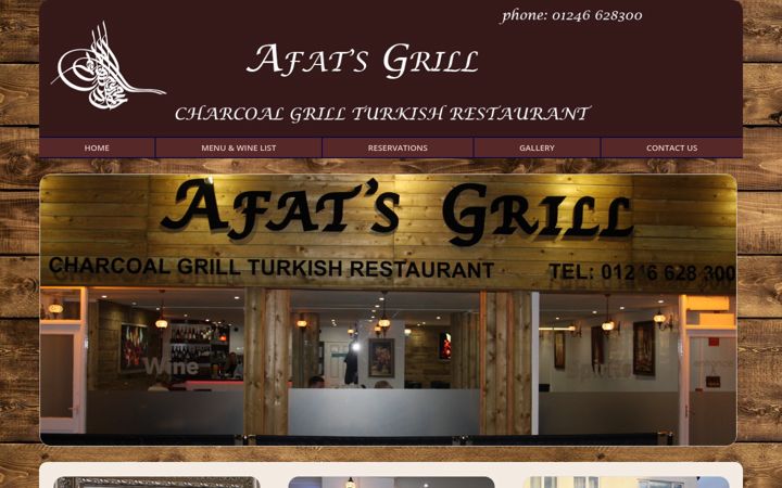 Kuvakaappaus sivustosta afatsgrill.co.uk