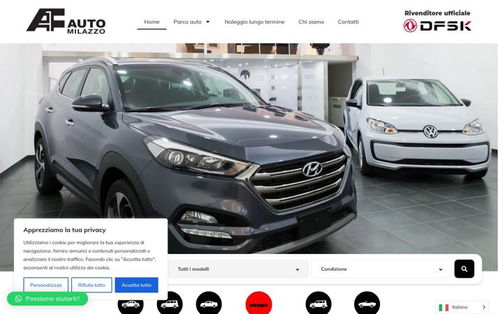 Екранна снимка на afautomilazzo.com