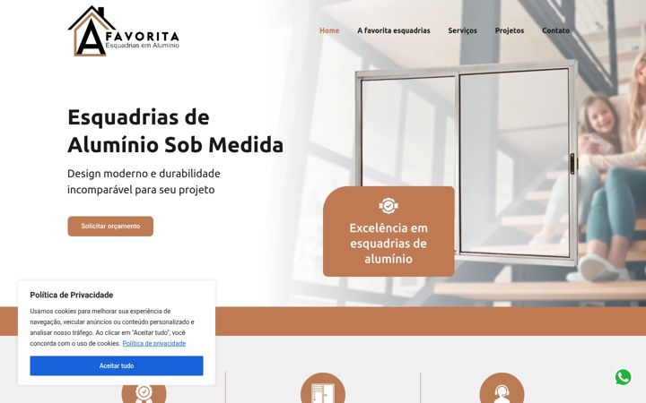Screenshot of afavoritaesquadrias.com.br