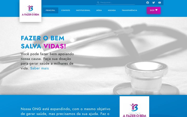 Ekrano kopija afazerbem.com.br