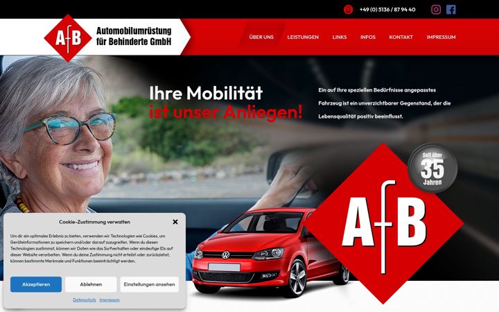 Screenshot of afb-rehamobil.de