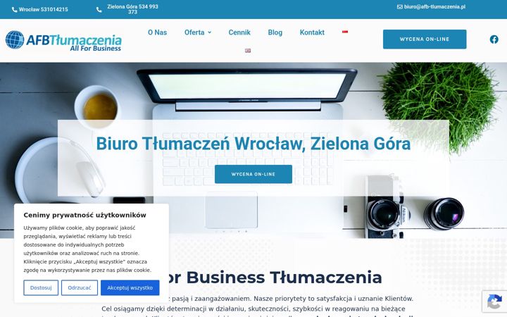 Screenshot of afb-tlumaczenia.pl