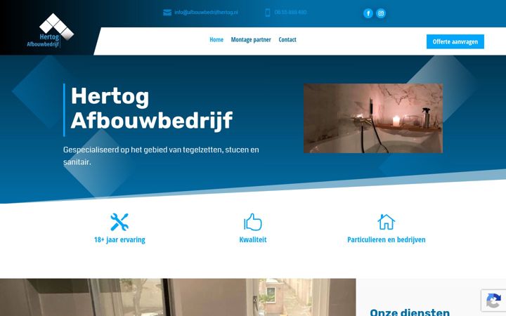 Screenshot of afbouwbedrijfhertog.nl