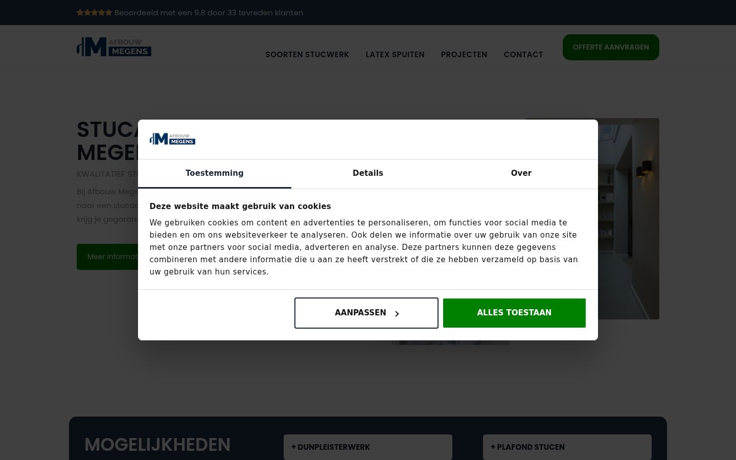 Capture d'écran de la bannière de consentement affichée avant toute interaction