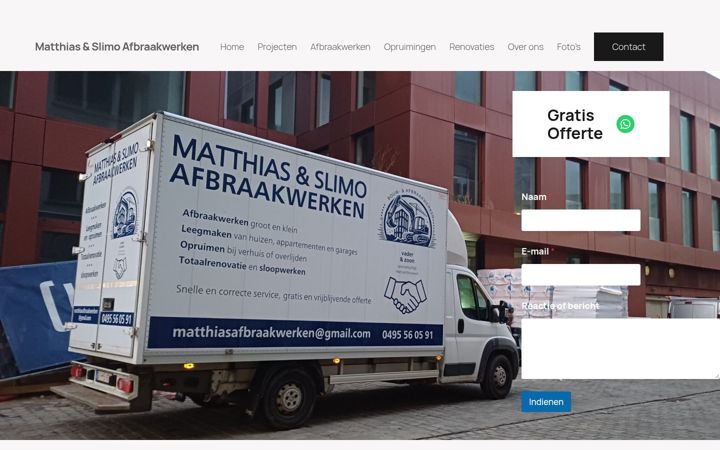 Screenshot of afbraakwerken-matthias.be