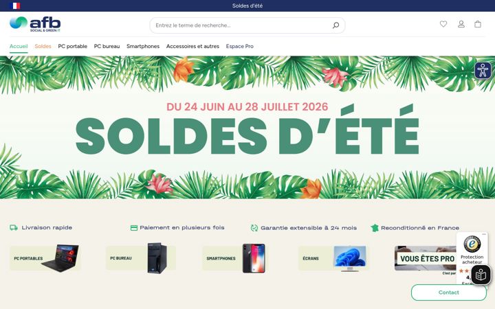 Screenshot of afbshop.fr