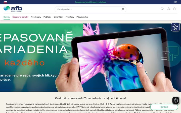 Screenshot of afbshop.sk