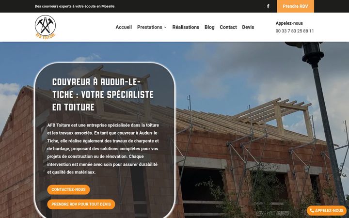 Screenshot of afbtoiture.com