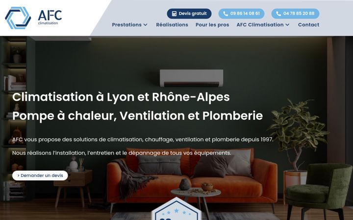 Screenshot of afc-climatisation.fr