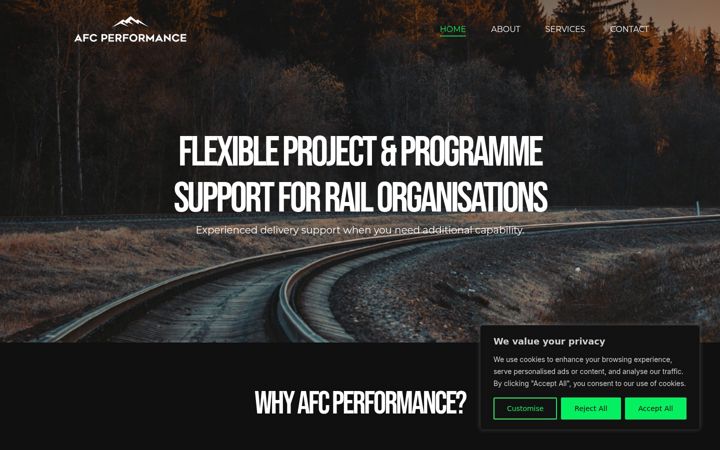 Screenshot of afc-performance.com