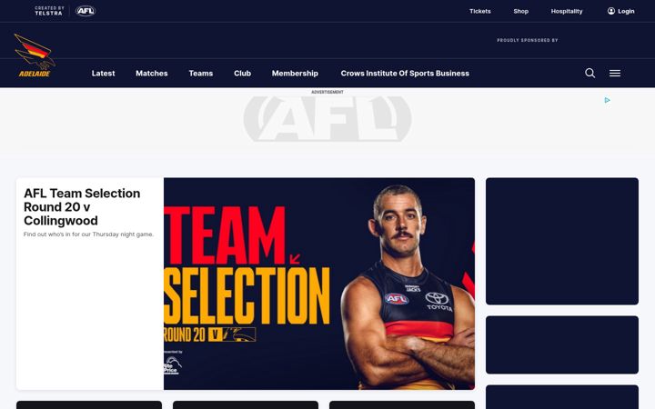 Екранна снимка на afc.com.au