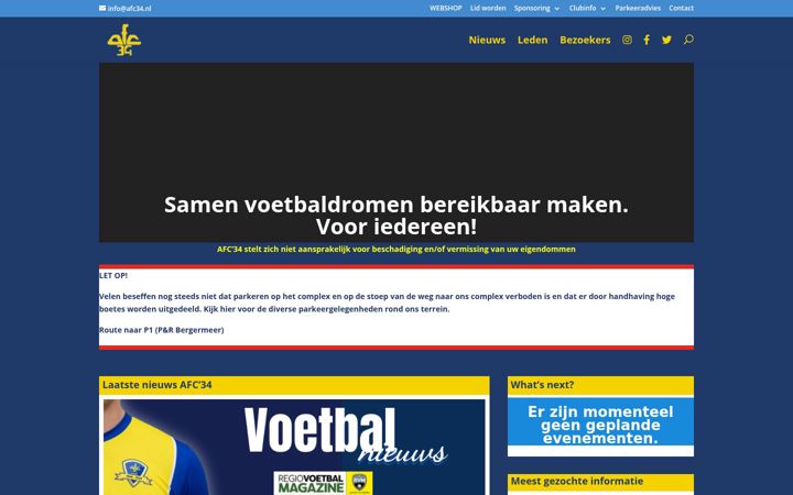 Snímek obrazovky afc34.nl