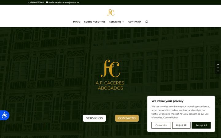 Screenshot του afcaceresabogados.com