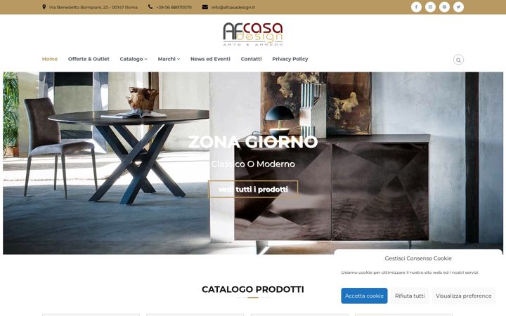 Screenshot of afcasadesign.it