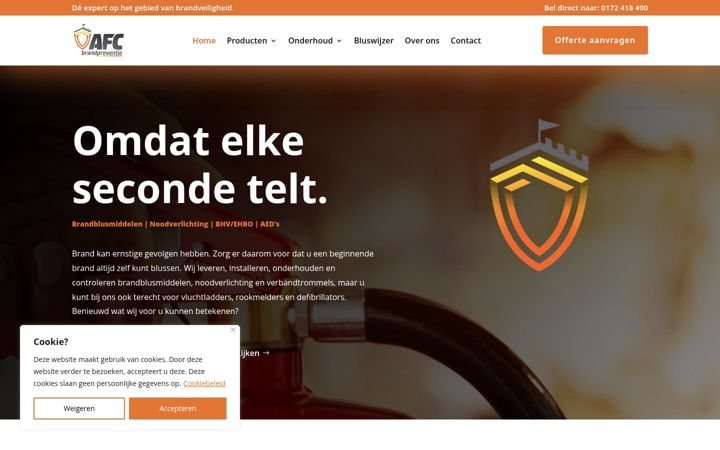 Екранна снимка на afcbrandpreventie.nl