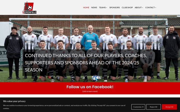 Screenshot of afcdronfield.co.uk