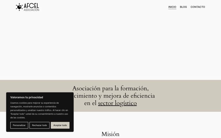 Screenshot ta' afcel.org