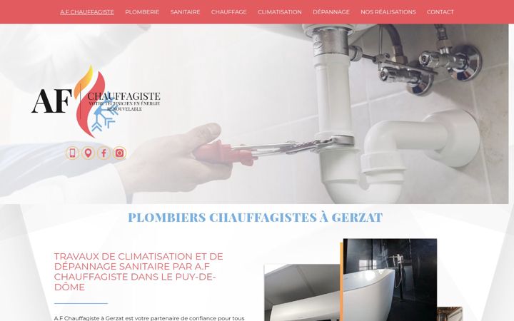 Screenshot of afchauffagiste63.fr