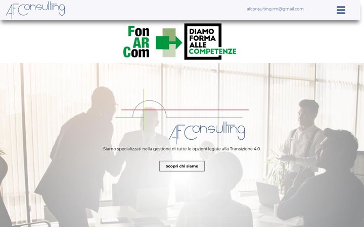 Snímek obrazovky afconsultingsrl.com