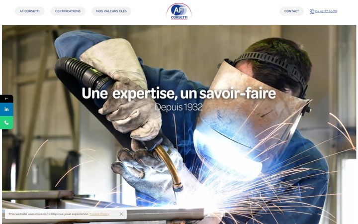 Screenshot of afcorsetti.com