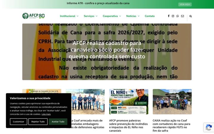 Screenshot of afcp.com.br