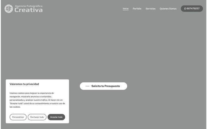 Captură de ecran a afcreativa.com