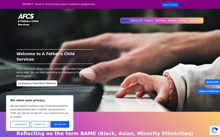 Screenshot of afcscic.org