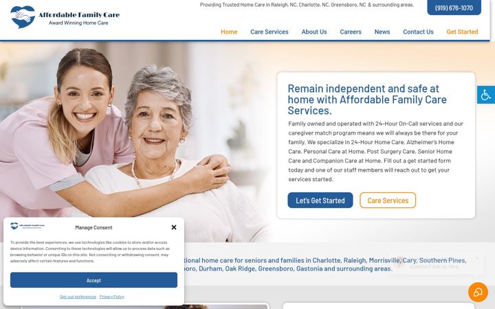 Screenshot of afcsnc.com