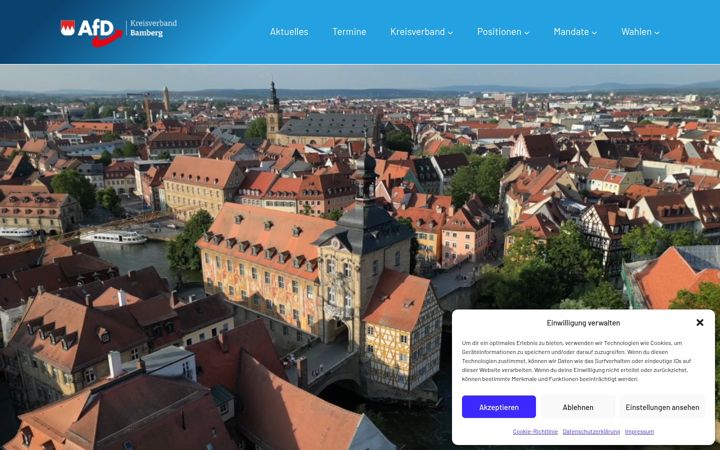 Екранна снимка на afd-bamberg.de