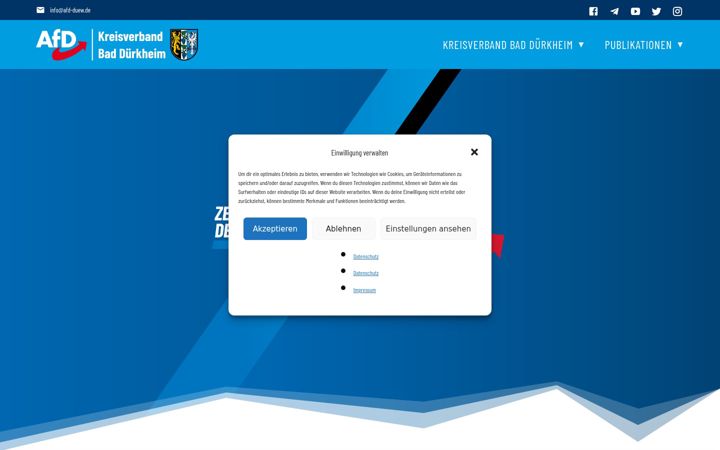 Ekraanipilt saidist afd-duew.de