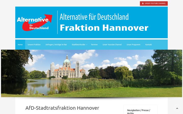 Ekrānuzņēmums no afd-fraktion-hannover.de
