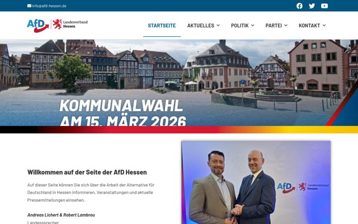 Snimka zaslona za afd-hessen.org