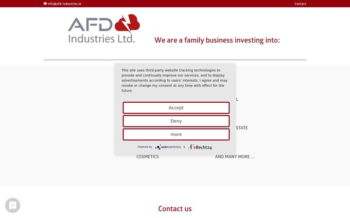 Snimka zaslona za afd-industries.ie