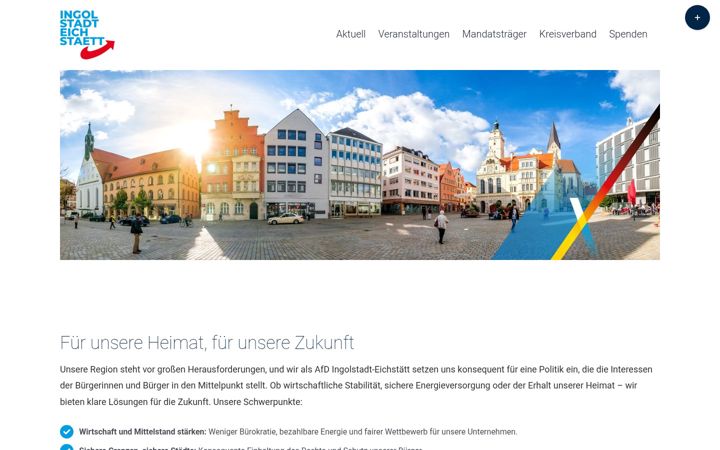Snimka zaslona za afd-ingolstadt-eichstaett.de