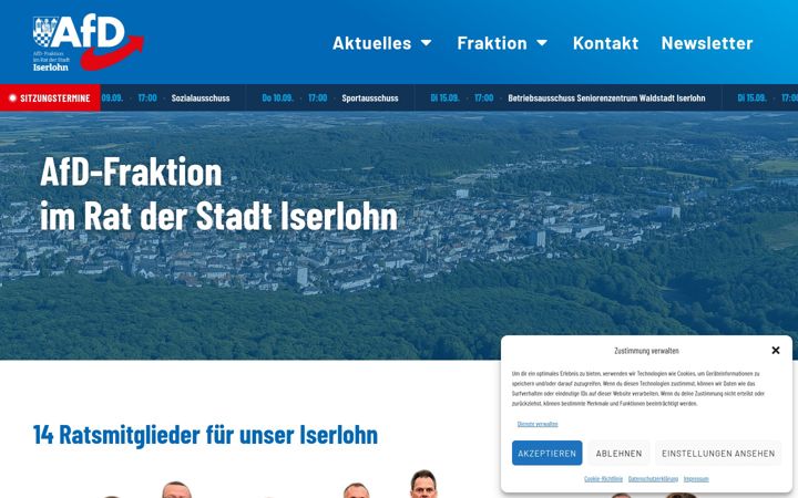 Captură de ecran a afd-iserlohn.de