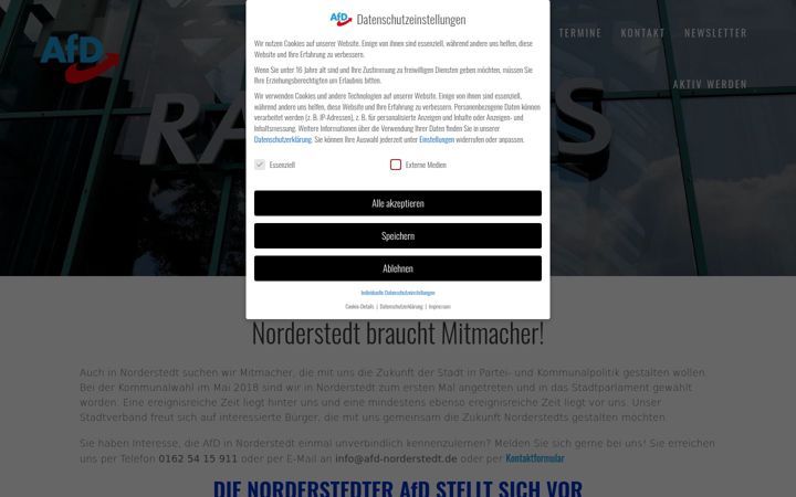 Screenshot ta' afd-norderstedt.de