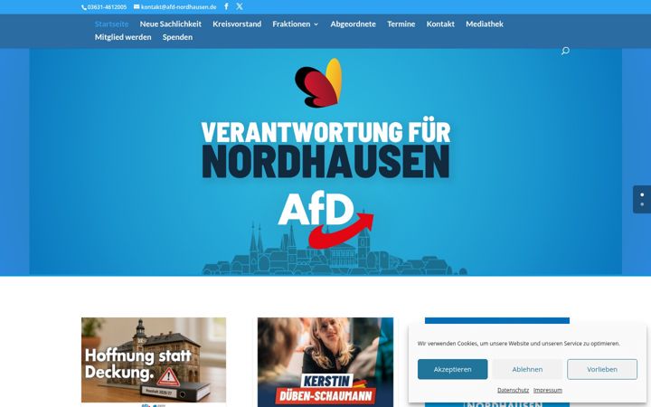 Screenshot ta' afd-nordhausen.de