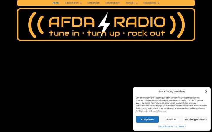Captură de ecran a afda-radio.com
