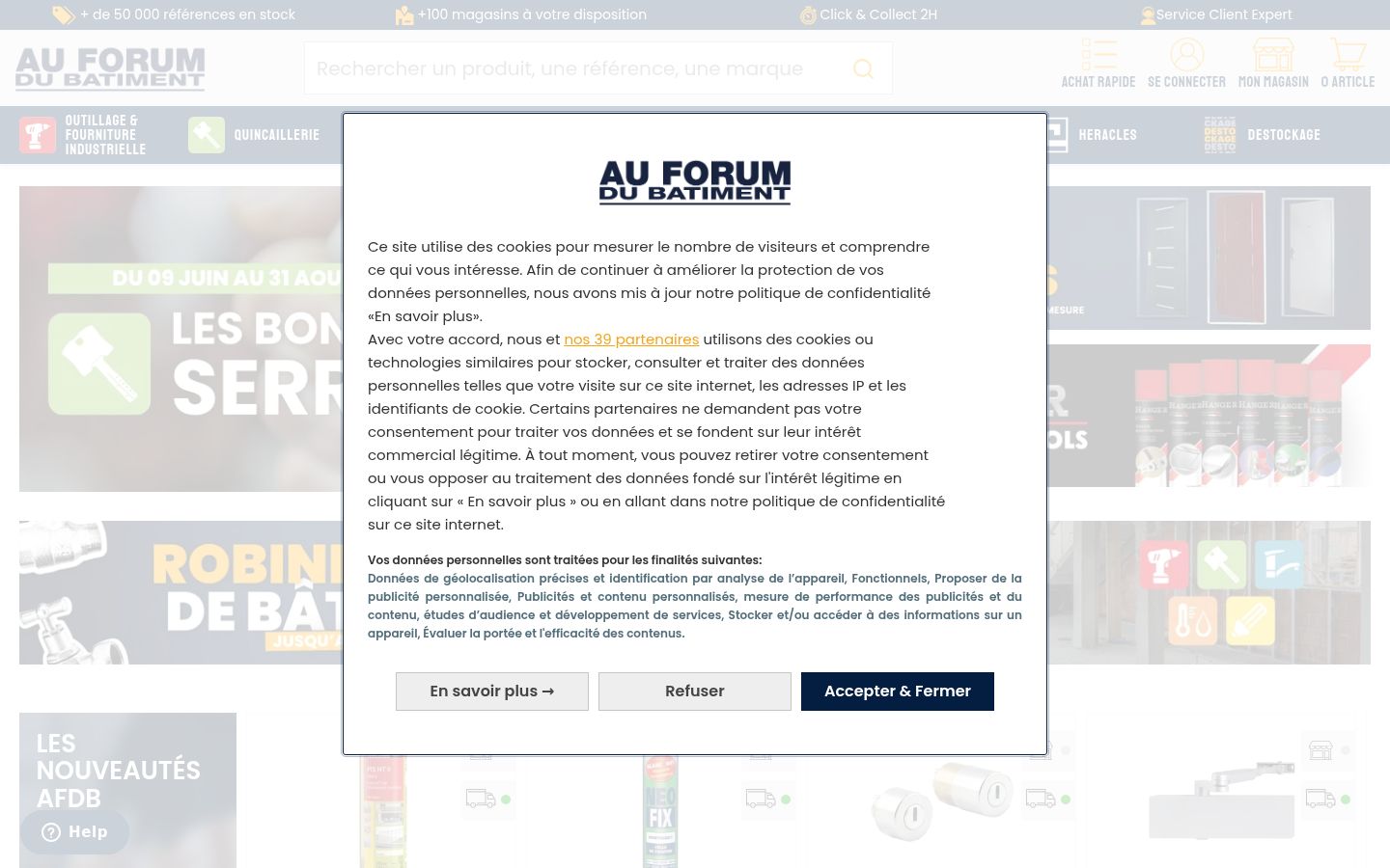 Screenshot tal-banner tal-kunsens muri qabel kwalunkwe interazzjoni