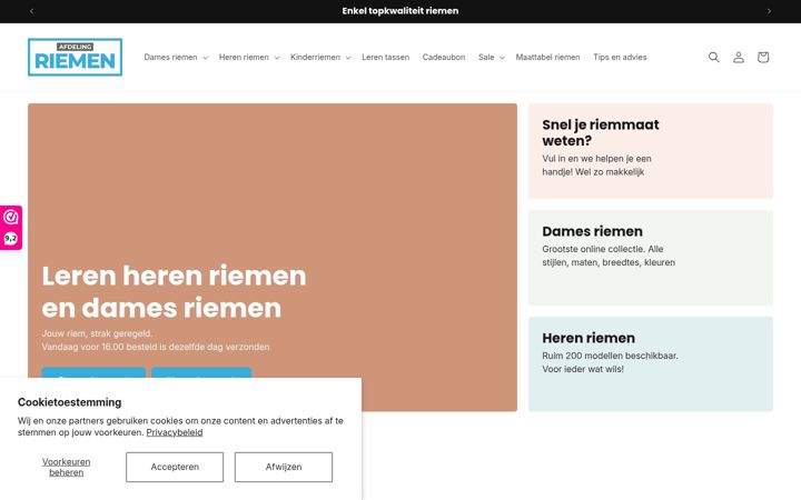 Screenshot of afdelingriemen.nl