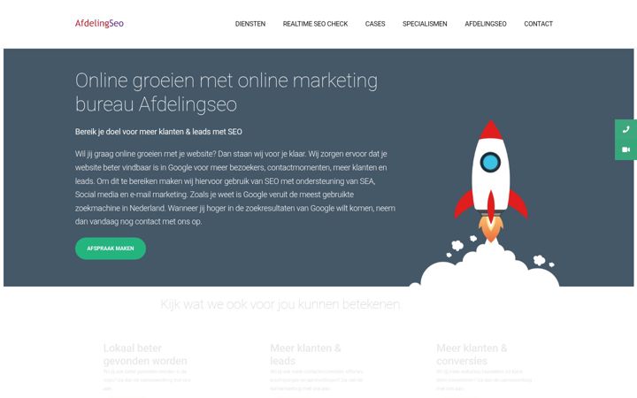 Screenshot di afdelingseo.nl