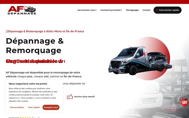 Screenshot ta' afdepannage.fr