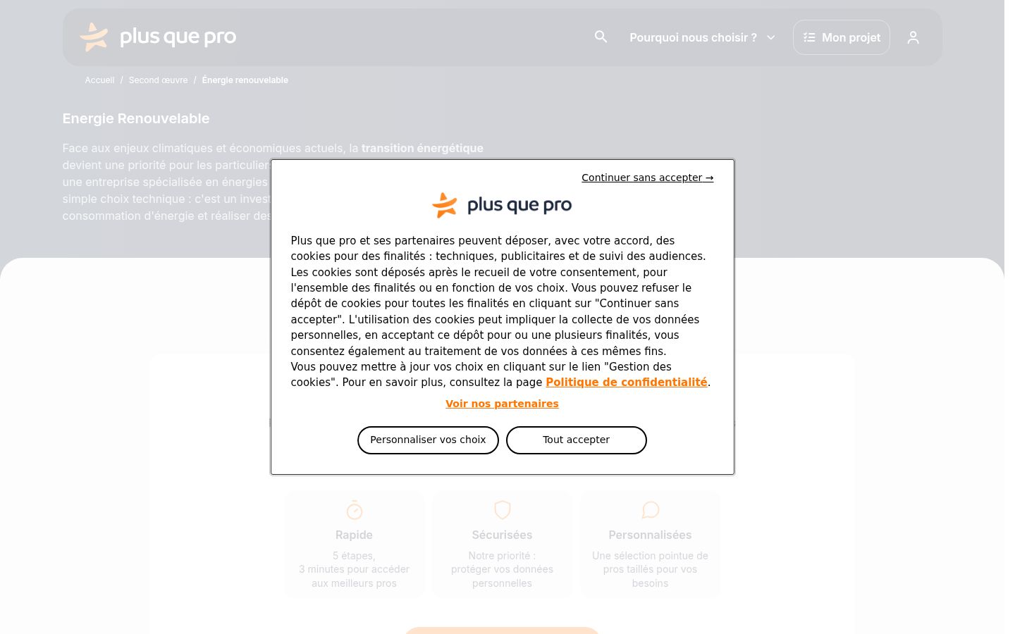 Screenshot of the consent banner shown before any interaction